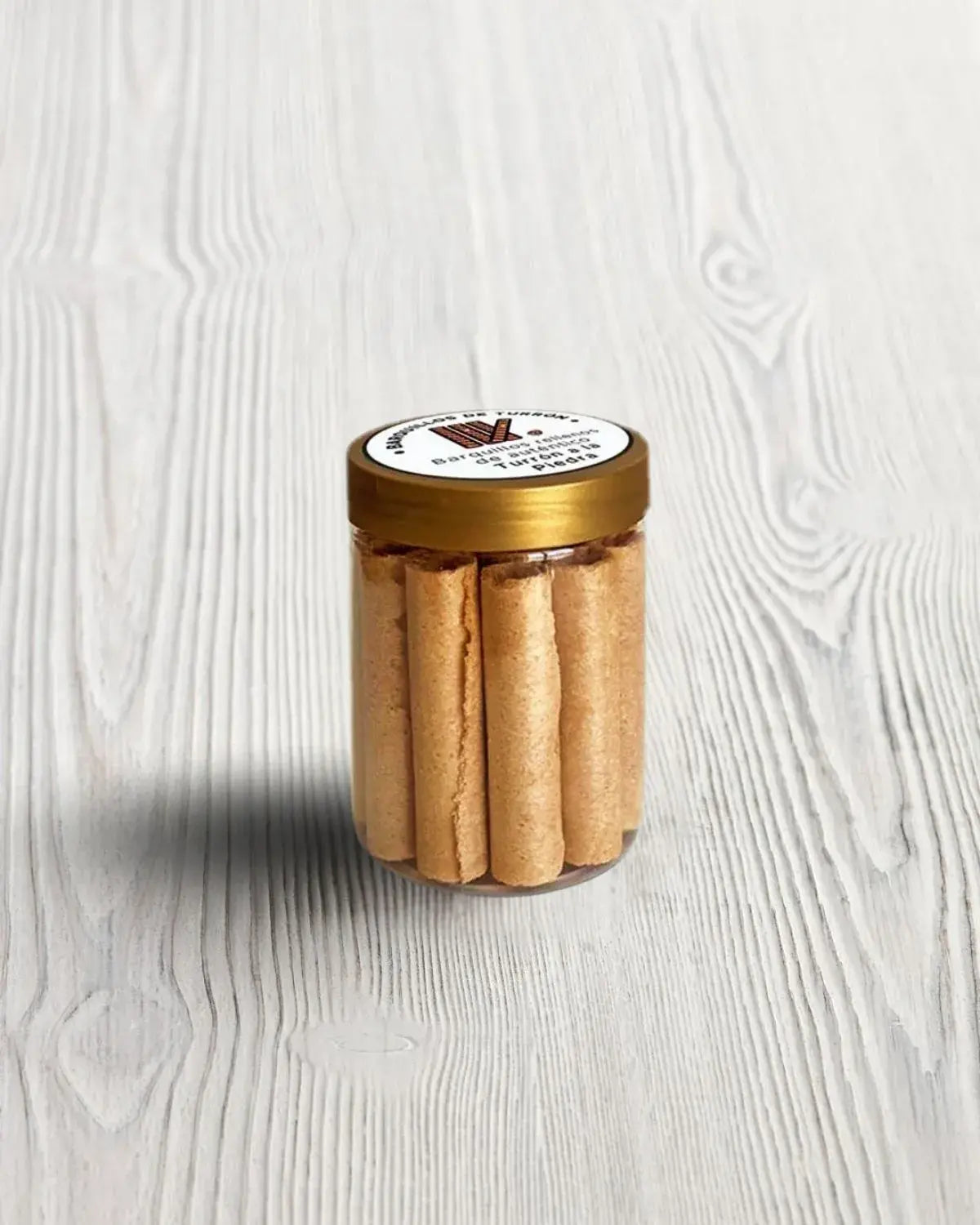 Barquillos con turrón a la piedra