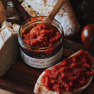 tostadas con pisto de invierno, el caviar de tomate